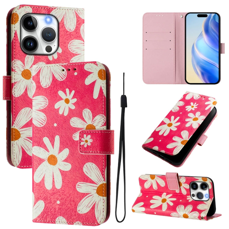 Art Colored Drawing Pattern Leather Phone Case, For iPhone 14 Pro Max