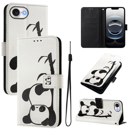 Art Colored Drawing Pattern Leather Phone Case, iPhone 16e