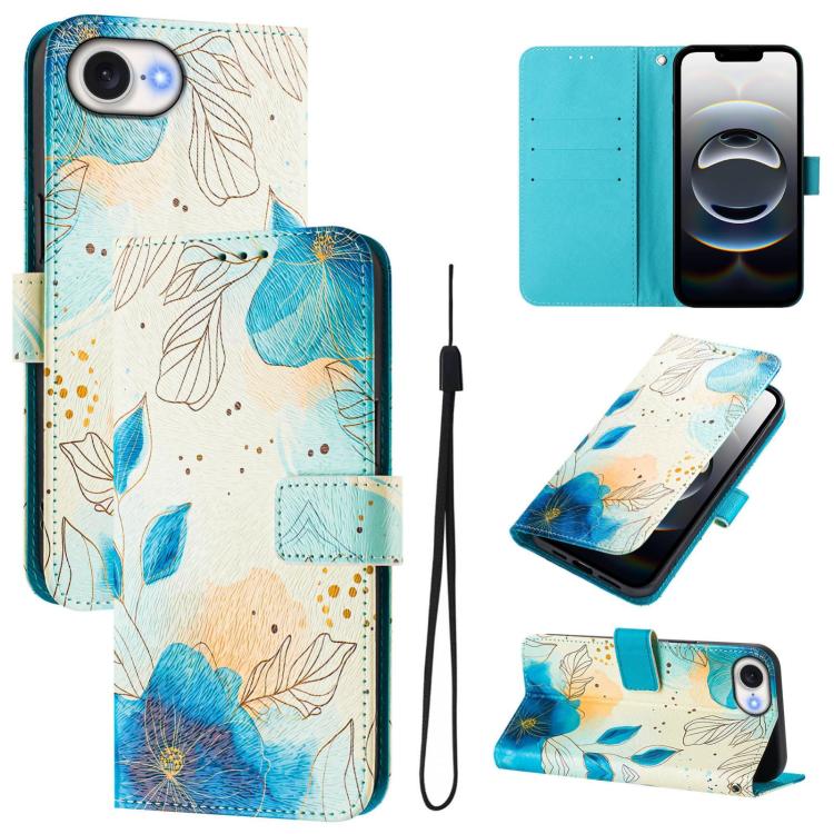 Art Colored Drawing Pattern Leather Phone Case, iPhone 16e