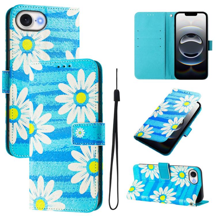 Art Colored Drawing Pattern Leather Phone Case, iPhone 16e