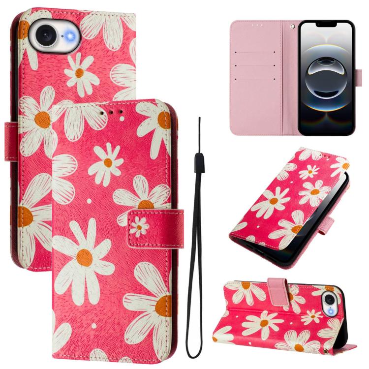 Art Colored Drawing Pattern Leather Phone Case, iPhone 16e