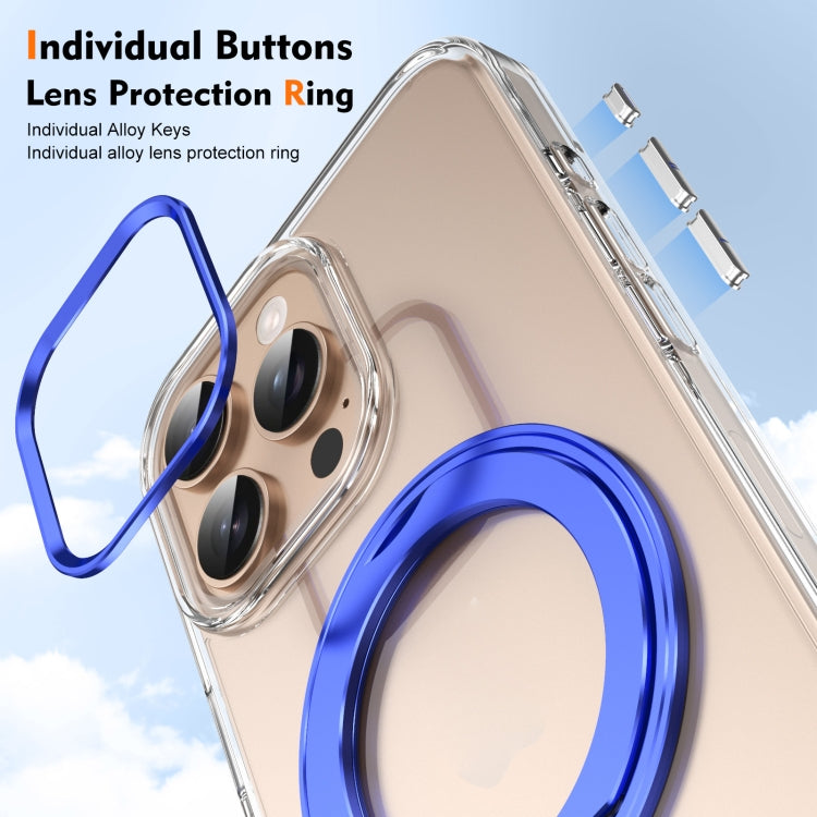 Ice-Cold Rotating Ring Holder PC MagSafe Phone Case, For iPhone 16 Pro Max, For iPhone 16 Pro, For iPhone 16 Plus, For iPhone 16, For iPhone 15 Pro Max