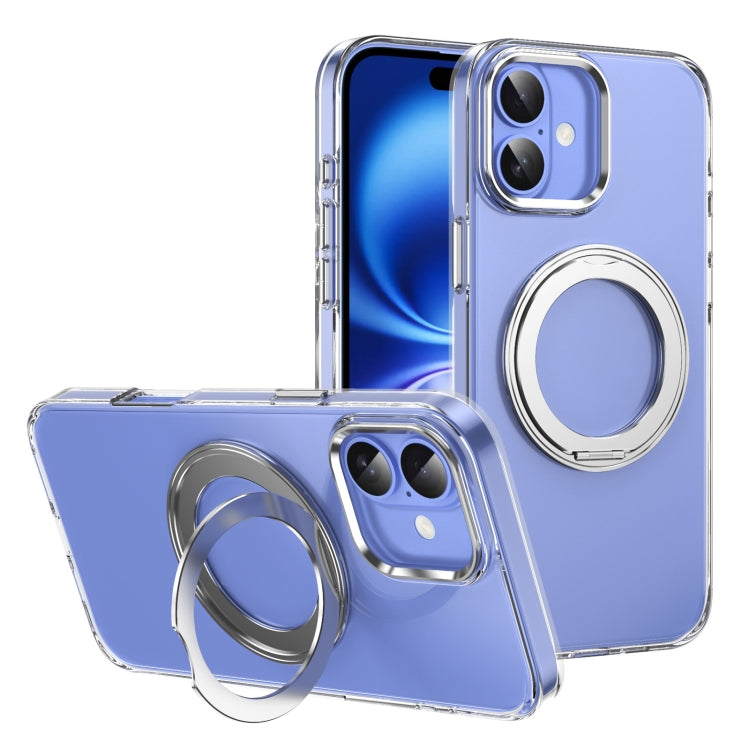 Ice-Cold Rotating Ring Holder PC MagSafe Phone Case, For iPhone 16 Pro Max, For iPhone 16 Pro, For iPhone 16 Plus, For iPhone 16, For iPhone 15 Pro Max