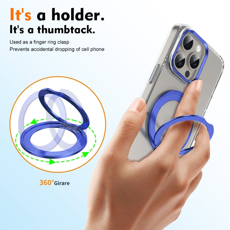 Ice-Cold Rotating Ring Holder PC MagSafe Phone Case, For iPhone 14 Pro Max, For iPhone 13 Pro Max, For iPhone 13 Pro, For iPhone 13, For iPhone 12 / 12 Pro