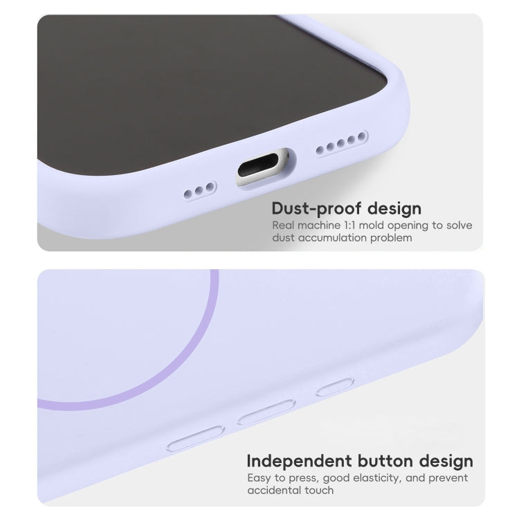 Fine Hole Liquid Silicone MagSafe Phone Case, For iPhone 15 Plus, For iPhone 15, For iPhone 14 Plus