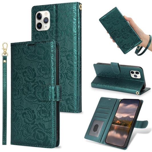 Peony Flowers Imprint Leather Phone Case, For iPhone 11 Pro Max, For iPhone 11, For iPhone 11 Pro, For iPhone X / XS, For iPhone XR, For iPhone XS Max