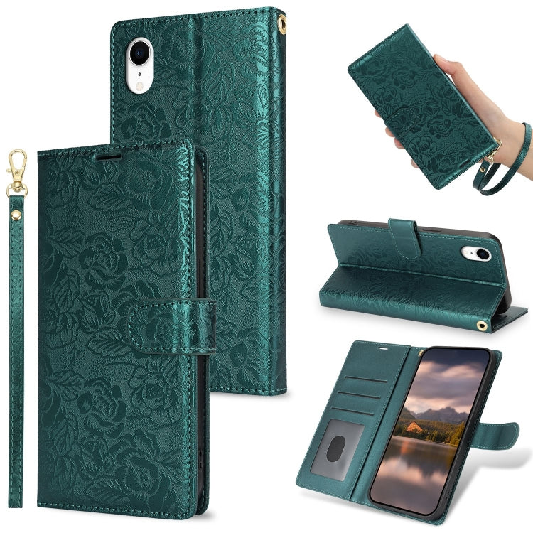 Peony Flowers Imprint Leather Phone Case, For iPhone 11 Pro Max, For iPhone 11, For iPhone 11 Pro, For iPhone X / XS, For iPhone XR, For iPhone XS Max