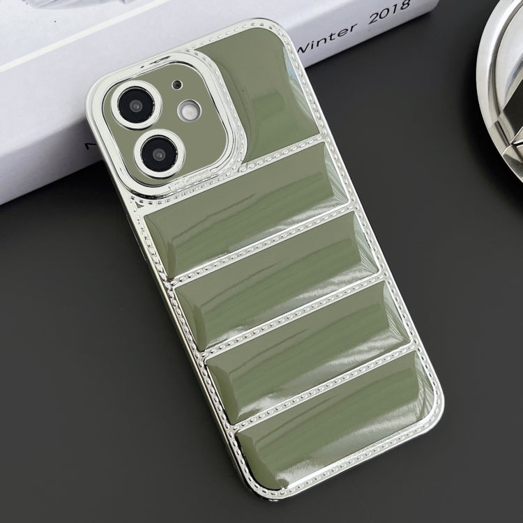 Electroplated Silver Edge Eiderdown TPU Phone Case, For iPhone 12 Pro Max, For iPhone 12 Pro, For iPhone 11 Pro Max, For iPhone 11