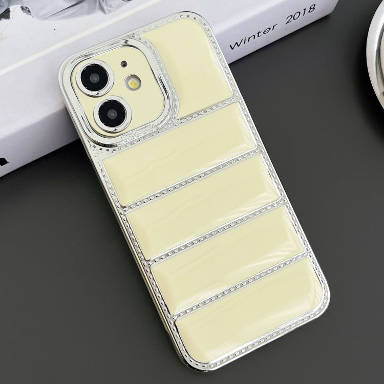 Electroplated Silver Edge Eiderdown TPU Phone Case, For iPhone 12 Pro Max, For iPhone 12 Pro, For iPhone 11 Pro Max, For iPhone 11