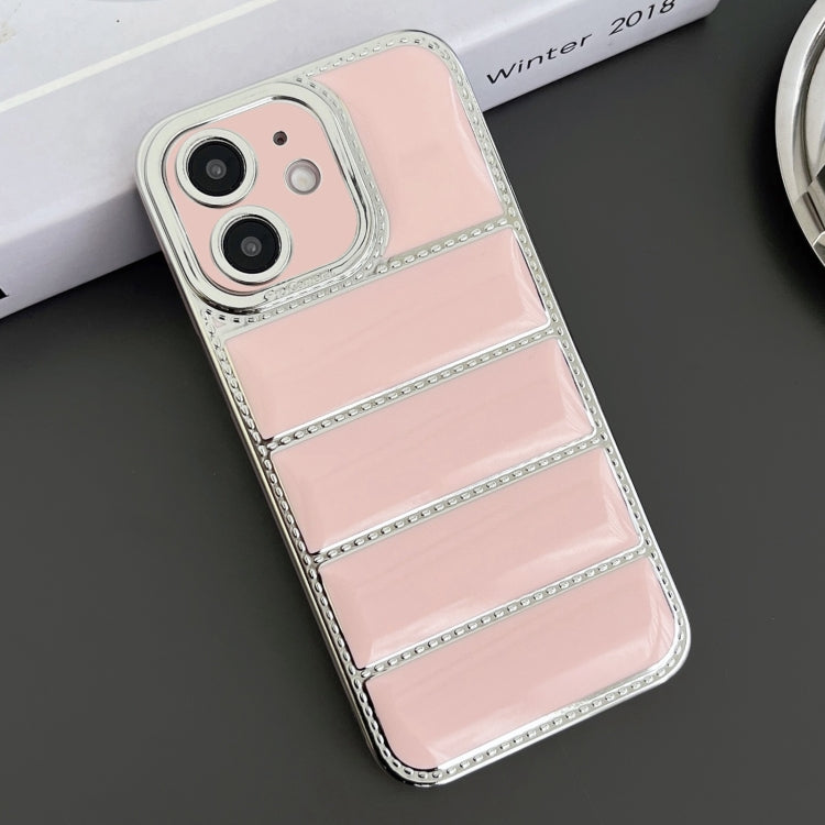 Electroplated Silver Edge Eiderdown TPU Phone Case, For iPhone 12 Pro Max, For iPhone 12 Pro, For iPhone 11 Pro Max, For iPhone 11