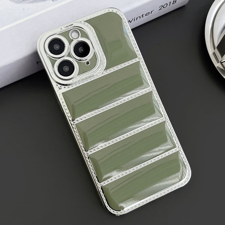 Electroplated Silver Edge Eiderdown TPU Phone Case, For iPhone 11 Pro