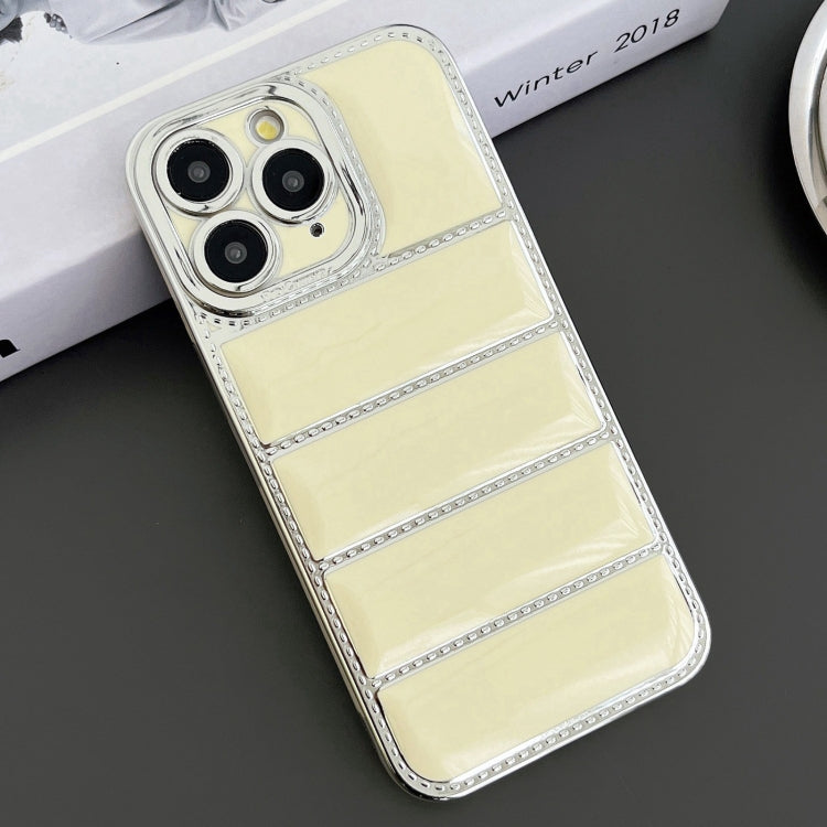 Electroplated Silver Edge Eiderdown TPU Phone Case, For iPhone 12 Pro Max, For iPhone 12 Pro, For iPhone 11 Pro Max, For iPhone 11