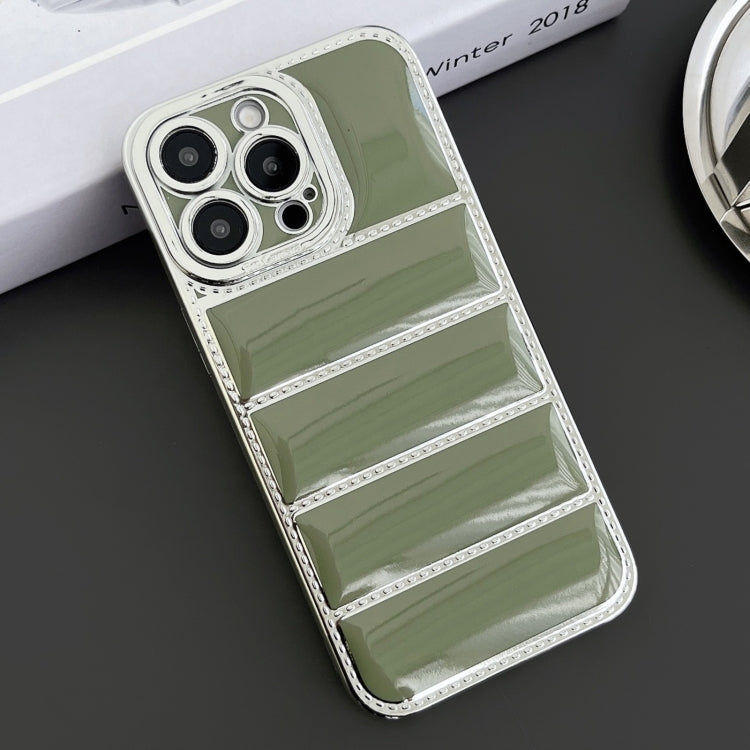 Electroplated Silver Edge Eiderdown TPU Phone Case, For iPhone 12 Pro Max, For iPhone 12 Pro, For iPhone 11 Pro Max, For iPhone 11