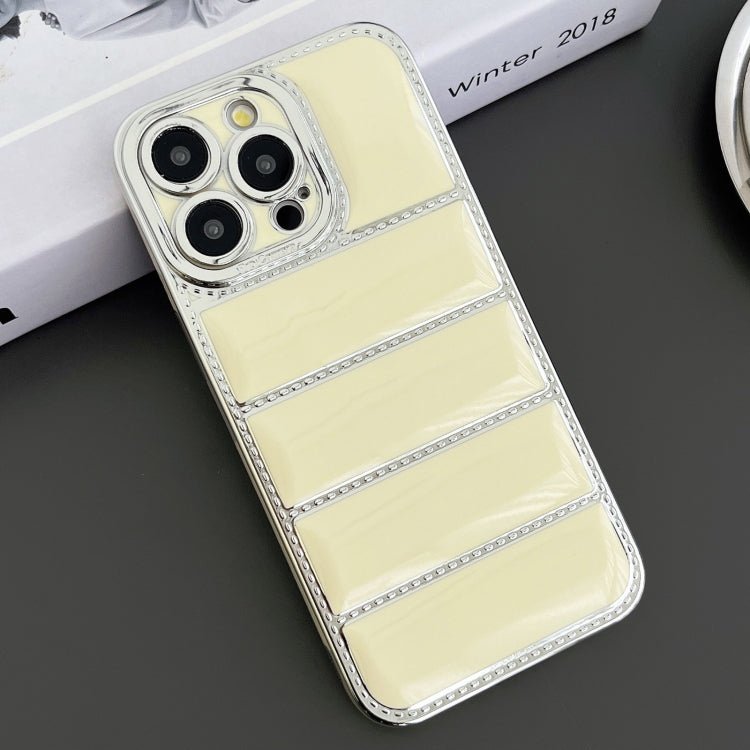 Electroplated Silver Edge Eiderdown TPU Phone Case, For iPhone 12 Pro Max, For iPhone 12 Pro, For iPhone 11 Pro Max, For iPhone 11