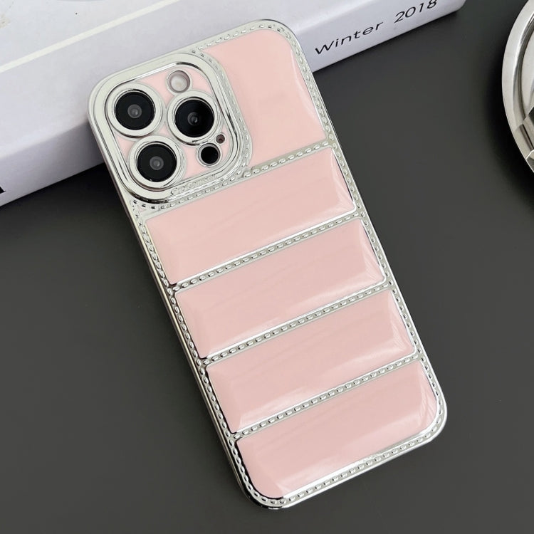 Electroplated Silver Edge Eiderdown TPU Phone Case, For iPhone 12 Pro Max, For iPhone 12 Pro, For iPhone 11 Pro Max, For iPhone 11