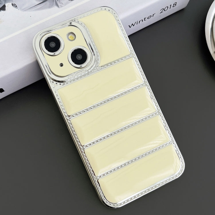 Electroplated Silver Edge Eiderdown TPU Phone Case, For iPhone 13 Pro Max, For iPhone 13 Pro, For iPhone 13, For iPhone 12