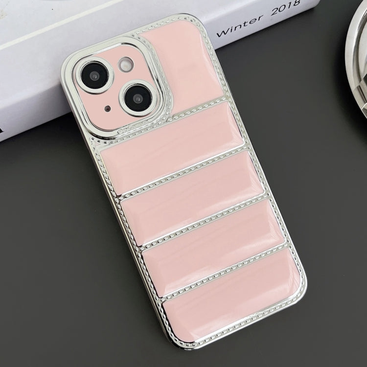 Electroplated Silver Edge Eiderdown TPU Phone Case, For iPhone 13 Pro Max, For iPhone 13 Pro, For iPhone 13, For iPhone 12