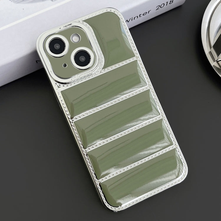 Electroplated Silver Edge Eiderdown TPU Phone Case, For iPhone 14 Plus, For iPhone 14, For iPhone 14 Pro, For iPhone 14 Pro Max