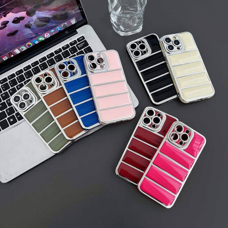 Electroplated Silver Edge Eiderdown TPU Phone Case, For iPhone 11 Pro