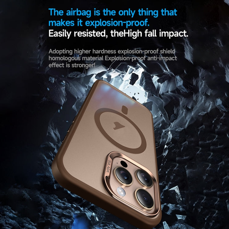 SULADA Light Sand MagSafe Magnetic PC Hybrid TPU Phone Case, For iPhone 16 Pro Max, For iPhone 16 Pro, For iPhone 16 Plus, For iPhone 16, For iPhone 15 Pro Max, For iPhone 15 Pro, For iPhone 15