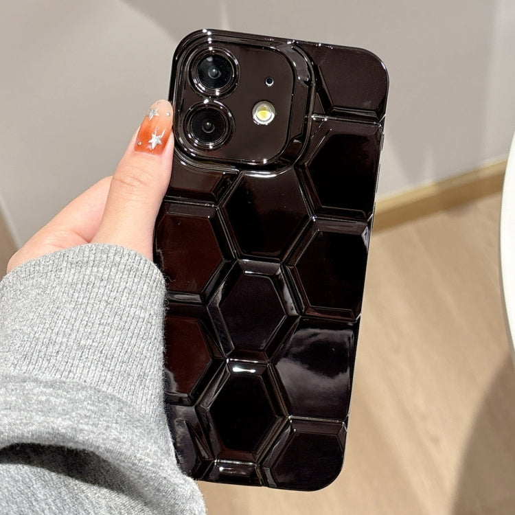 Electroplating Laser Engraving 3D Honeycomb TPU Phone Case, For iPhone 12 Pro, For iPhone 11 Pro Max, For iPhone 11, For iPhone 11 Pro