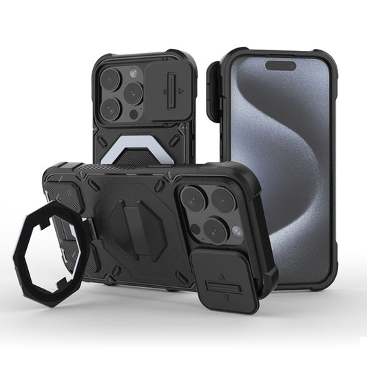 Camera Shield Armor MagSafe Holder Phone Case with Strap, For iPhone 13 Pro Max