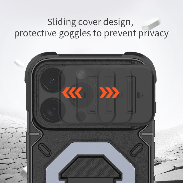 Camera Shield Armor MagSafe Holder Phone Case with Strap, For iPhone 13 Pro Max