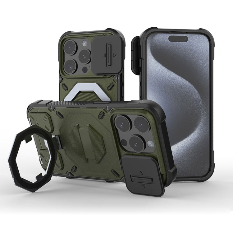 Camera Shield Armor MagSafe Holder Phone Case with Strap, For iPhone 13 Pro Max