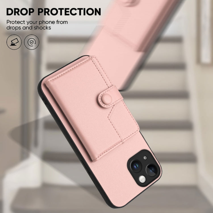 Button Card Bag RFID Anti-theft Phone Case, For iPhone 13, For iPhone 13 mini, For iPhone 12, For iPhone 12 Pro Max, For iPhone 12 Pro