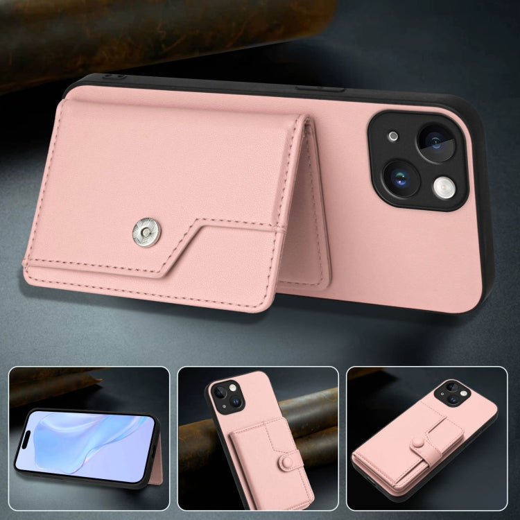 Button Card Bag RFID Anti-theft Phone Case, For iPhone 13, For iPhone 13 mini, For iPhone 12, For iPhone 12 Pro Max, For iPhone 12 Pro