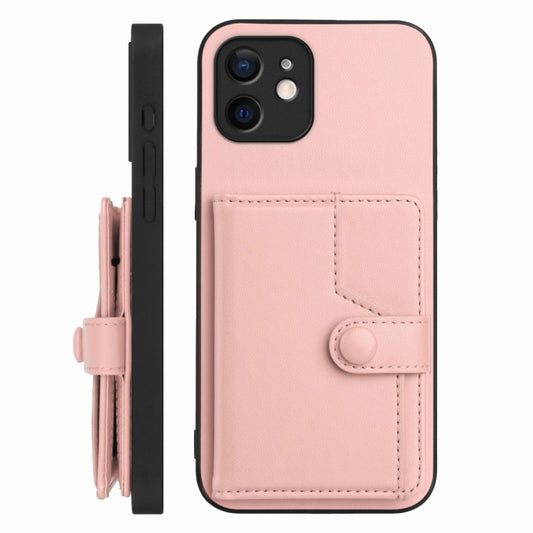 Button Card Bag RFID Anti-theft Phone Case, For iPhone 12 mini, For iPhone 11 Pro Max, For iPhone 11, For iPhone 11 Pro, For iPhone XS / X