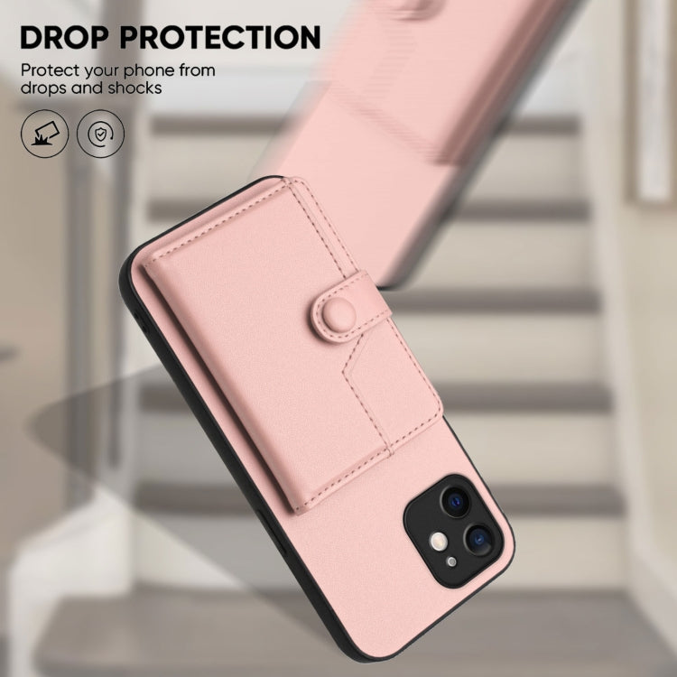 Button Card Bag RFID Anti-theft Phone Case, For iPhone 12 mini, For iPhone 11 Pro Max, For iPhone 11, For iPhone 11 Pro, For iPhone XS / X