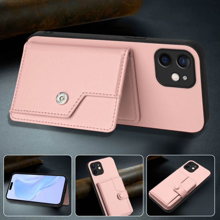 Button Card Bag RFID Anti-theft Phone Case, For iPhone 12 mini, For iPhone 11 Pro Max, For iPhone 11, For iPhone 11 Pro, For iPhone XS / X