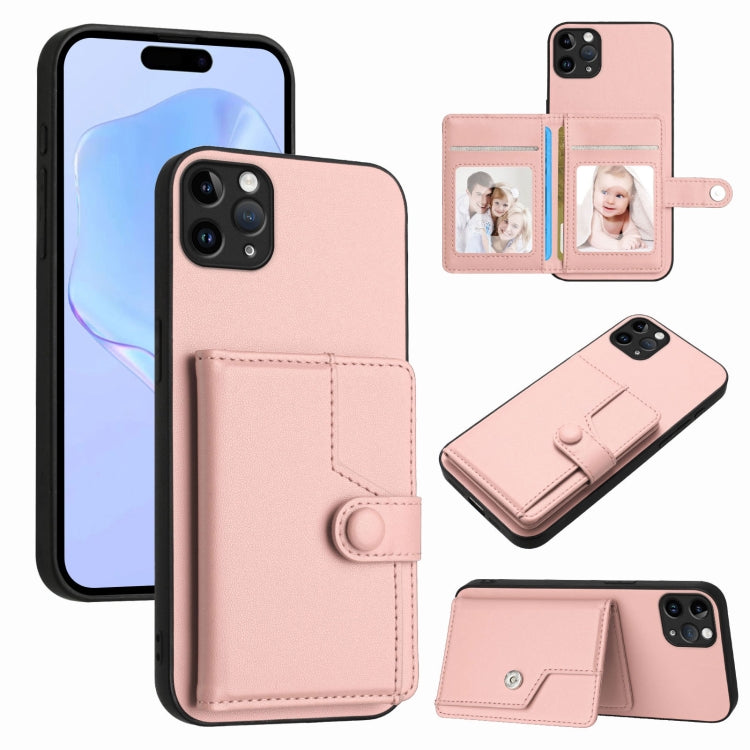 Button Card Bag RFID Anti-theft Phone Case, For iPhone 12 mini, For iPhone 11 Pro Max, For iPhone 11, For iPhone 11 Pro, For iPhone XS / X