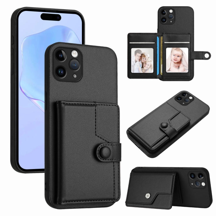 Button Card Bag RFID Anti-theft Phone Case, For iPhone 12 mini, For iPhone 11 Pro Max, For iPhone 11, For iPhone 11 Pro, For iPhone XS / X