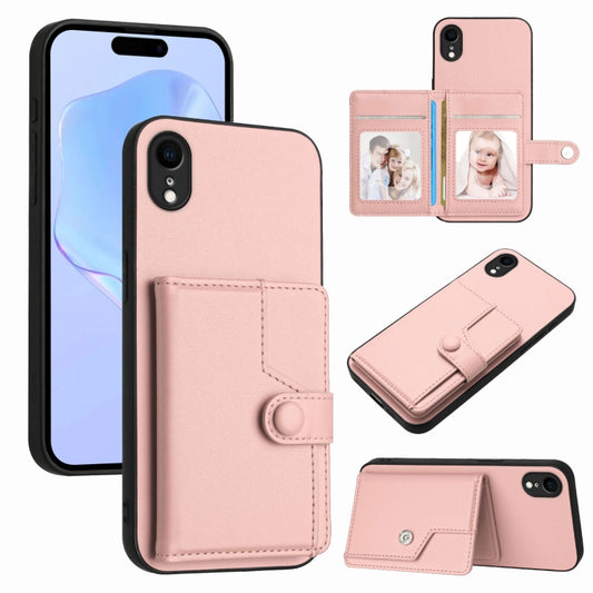 Button Card Bag RFID Anti-theft Phone Case, For iPhone XR, For iPhone XS Max, For iPhone 8 Plus / 7 Plus