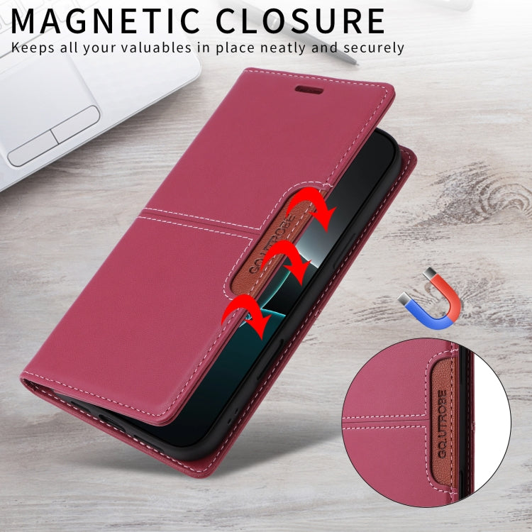 GQUTROBE G01 RFID Anti-theft Leather Phone Case, For iPhone 11, For iPhone 11 Pro, For iPhone XS / X, For iPhone XR, For iPhone XS Max, For iPhone 8 Plus / 7 Plus