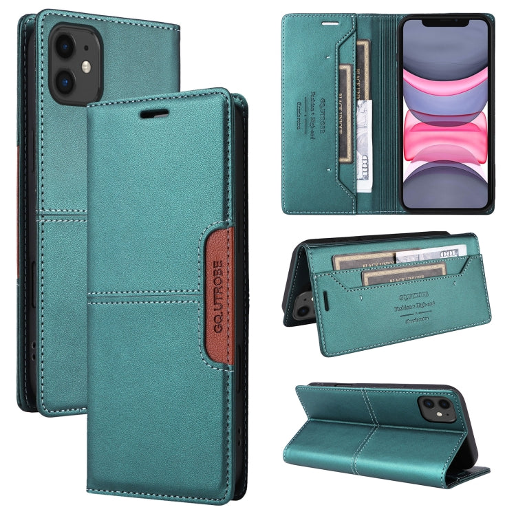 GQUTROBE G01 RFID Anti-theft Leather Phone Case, For iPhone 11, For iPhone 11 Pro, For iPhone XS / X, For iPhone XR, For iPhone XS Max, For iPhone 8 Plus / 7 Plus