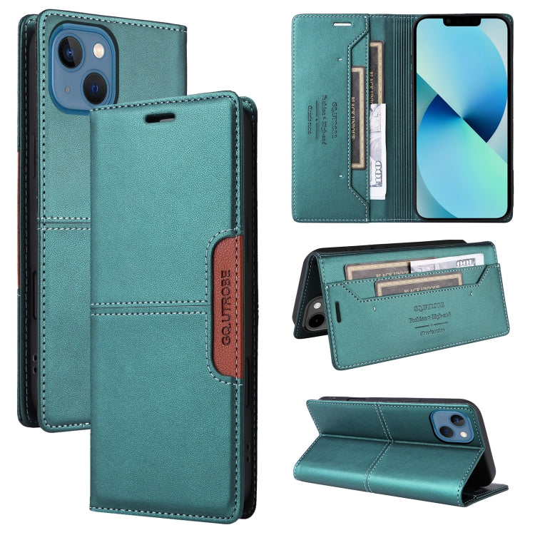 GQUTROBE G01 RFID Anti-theft Leather Phone Case, For iPhone 15 Plus / 14 Plus, For iPhone 15, For iPhone 14 / 13, For iPhone 14 Pro, For iPhone 14 Pro Max, For iPhone SE 2022 / SE 2020 / 8 / 7