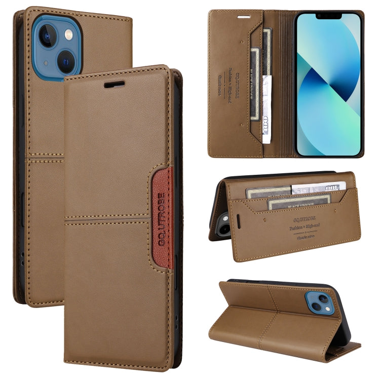 GQUTROBE G01 RFID Anti-theft Leather Phone Case, For iPhone 15 Plus / 14 Plus, For iPhone 15, For iPhone 14 / 13, For iPhone 14 Pro, For iPhone 14 Pro Max, For iPhone SE 2022 / SE 2020 / 8 / 7