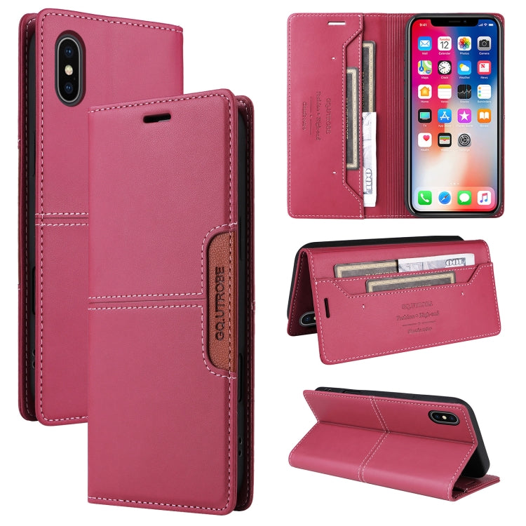 GQUTROBE G01 RFID Anti-theft Leather Phone Case, For iPhone 11, For iPhone 11 Pro, For iPhone XS / X, For iPhone XR, For iPhone XS Max, For iPhone 8 Plus / 7 Plus