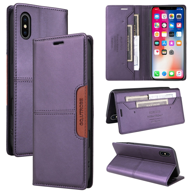 GQUTROBE G01 RFID Anti-theft Leather Phone Case, For iPhone 11, For iPhone 11 Pro, For iPhone XS / X, For iPhone XR, For iPhone XS Max, For iPhone 8 Plus / 7 Plus