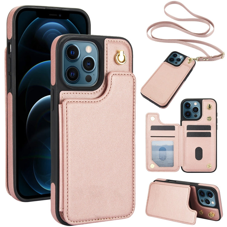 Crossbody Dual-Buckle Wallet Back Leather Phone Case, For iPhone 12 Pro Max, For iPhone 11 Pro Max, For iPhone 11, For iPhone 11 Pro