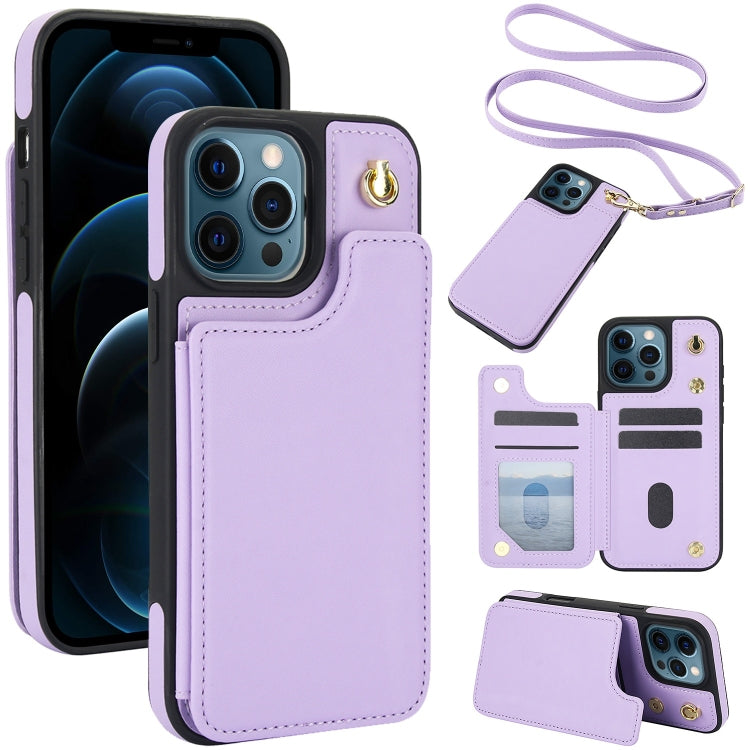 Crossbody Dual-Buckle Wallet Back Leather Phone Case, For iPhone 12 Pro Max, For iPhone 11 Pro Max, For iPhone 11, For iPhone 11 Pro