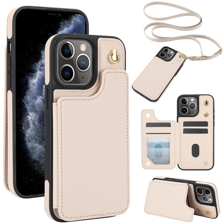 Crossbody Dual-Buckle Wallet Back Leather Phone Case, For iPhone 12 Pro Max, For iPhone 11 Pro Max, For iPhone 11, For iPhone 11 Pro