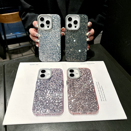 Mosaic Diamond Texture PC Hybrid TPU Phone Case, For iPhone 16 Pro Max, For iPhone 16 Pro, For iPhone 16 Plus, For iPhone 16, For iPhone 15 Pro Max, For iPhone 15 Pro, For iPhone 15, For iPhone 14