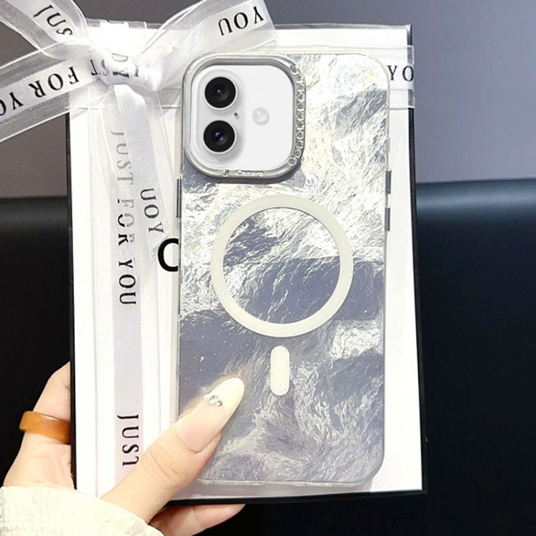 Tinfoil Texture MagSafe PC Phone Case, For iPhone 16 Pro Max, For iPhone 16 Pro, For iPhone 16 Plus, For iPhone 16, For iPhone 15 Pro Max, For iPhone 15 Pro