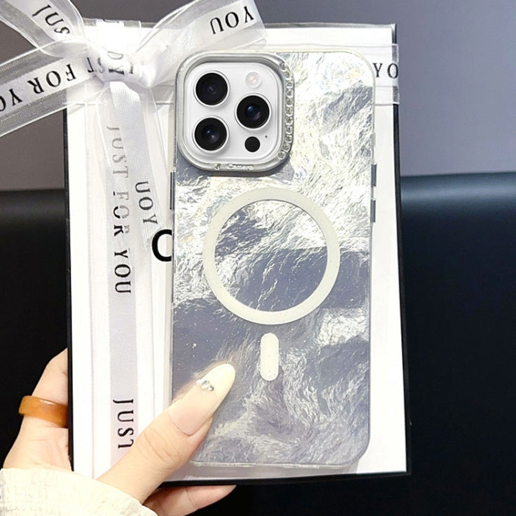 Tinfoil Texture MagSafe PC Phone Case, For iPhone 16 Pro Max, For iPhone 16 Pro, For iPhone 16 Plus, For iPhone 16, For iPhone 15 Pro Max, For iPhone 15 Pro