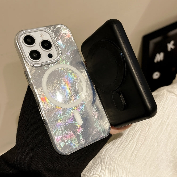 Tinfoil Texture MagSafe PC Phone Case, For iPhone 16 Pro Max, For iPhone 16 Pro, For iPhone 16 Plus, For iPhone 16, For iPhone 15 Pro Max, For iPhone 15 Pro