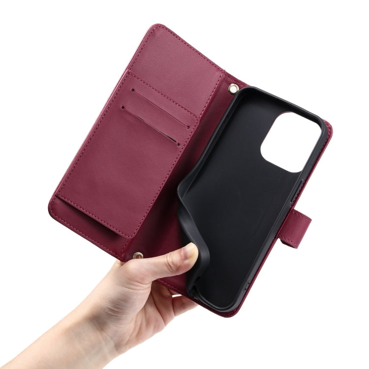 Ring Buckle Rhombic Leather Phone Case, For iPhone 15 Pro, For iPhone 15 Plus, For iPhone 15, For iPhone 14 Plus, For iPhone 14 / 13, For iPhone 14 Pro